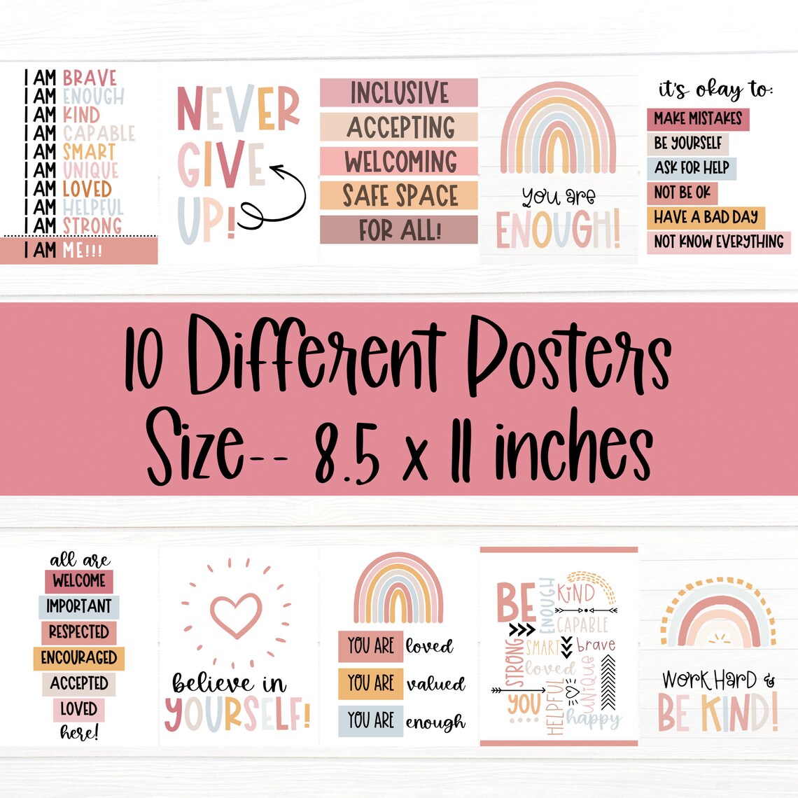 BULLETIN BOARD KITS - Motivational Boho Posters | Classroom Décor ...