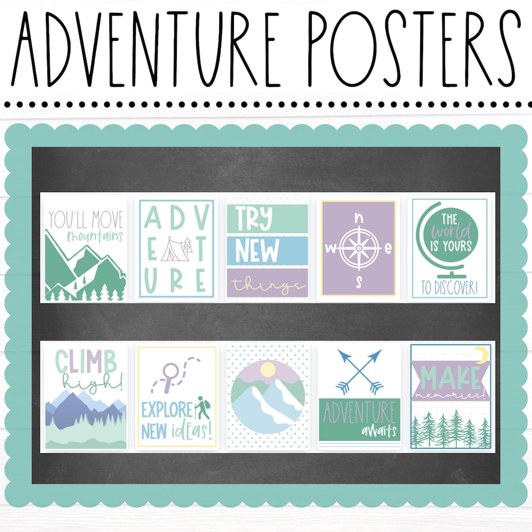 BULLETIN BOARD KITS - Mountain Adventure Classroom Posters ...