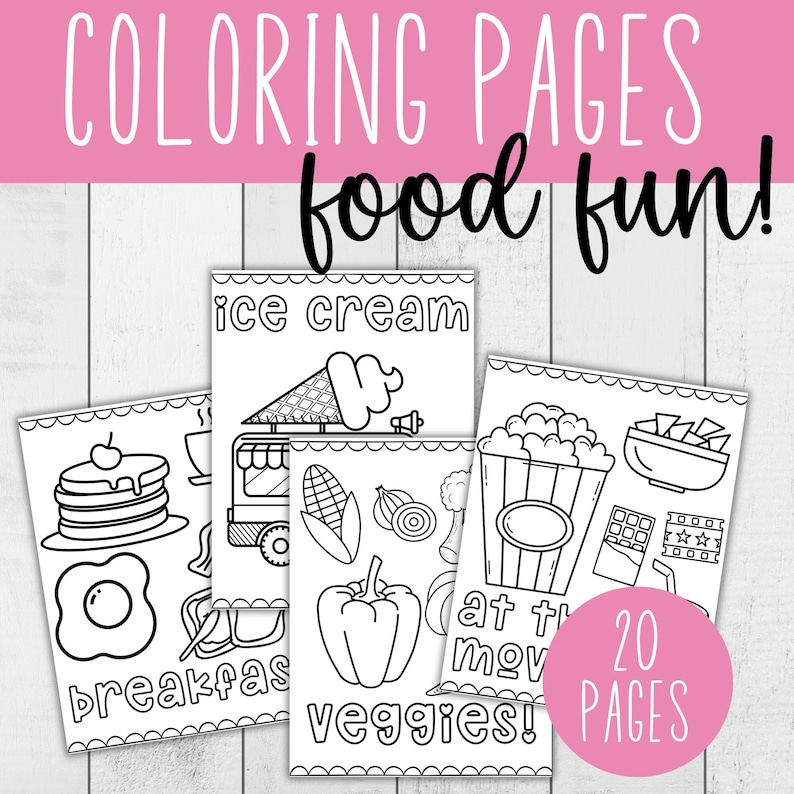 Food themed coloring pages - Food Coloring Activity for Kids