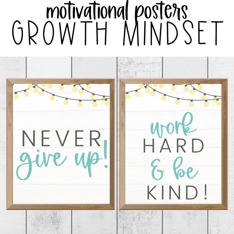 CLASSROOM DECOR Growth Mindset Motivational Posters - Etsy