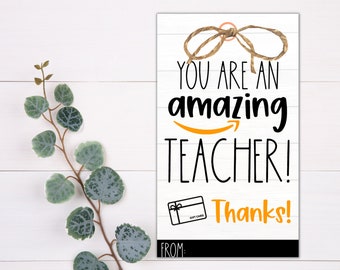 TEACHER GIFT TAGS - You are an Amazing Teacher | Teacher Tag | Printable Gift Tag | Teacher Appreciation | Staff Appreciation