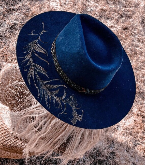 custom burned cowboy hats
