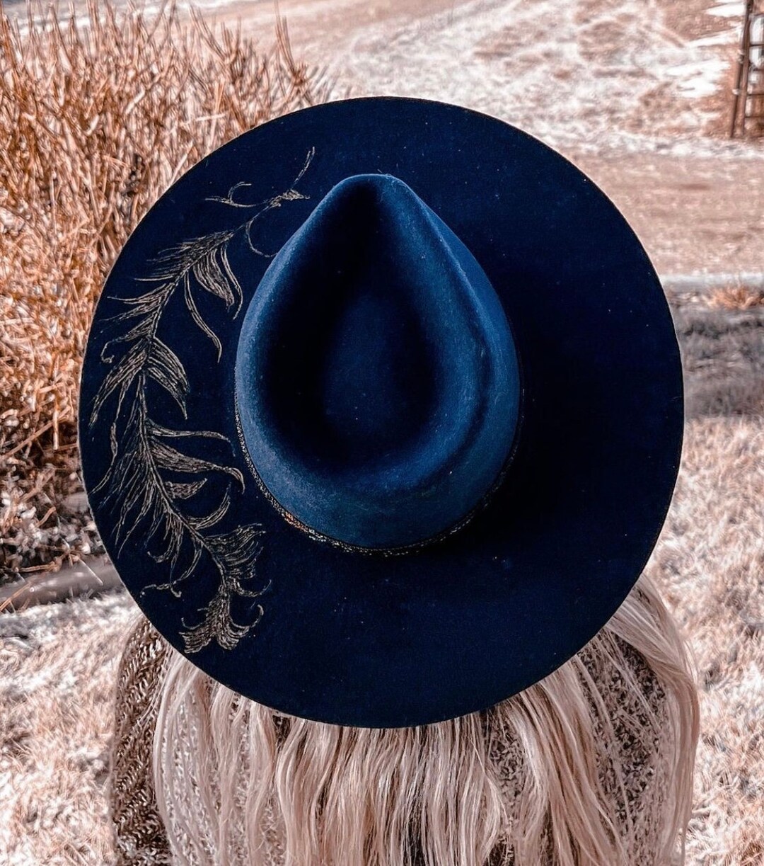 Custom Burned Hat Etsy