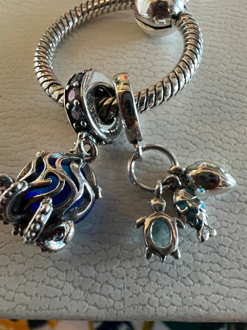 Pandora Keychain Silver Keychain Tropical Charms Gift Set Etsy