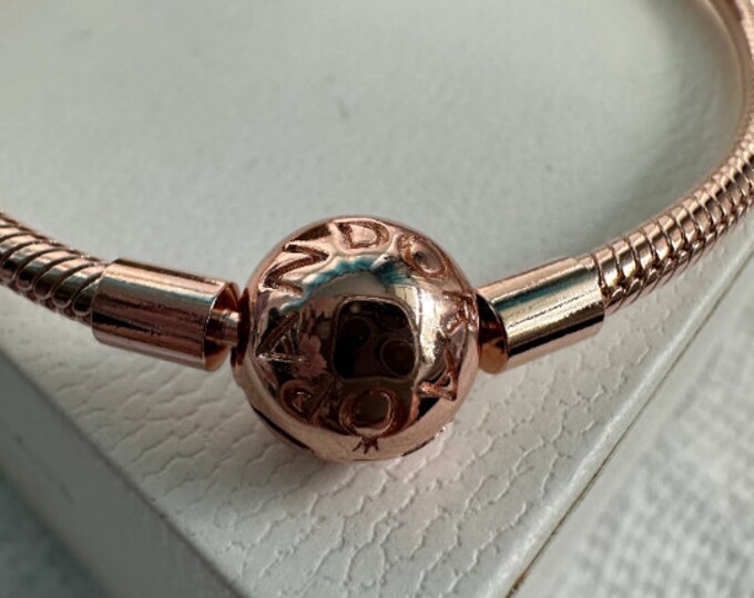 Pandora Bracelet Rose Gold Snake Chain Bracelet Size Etsy