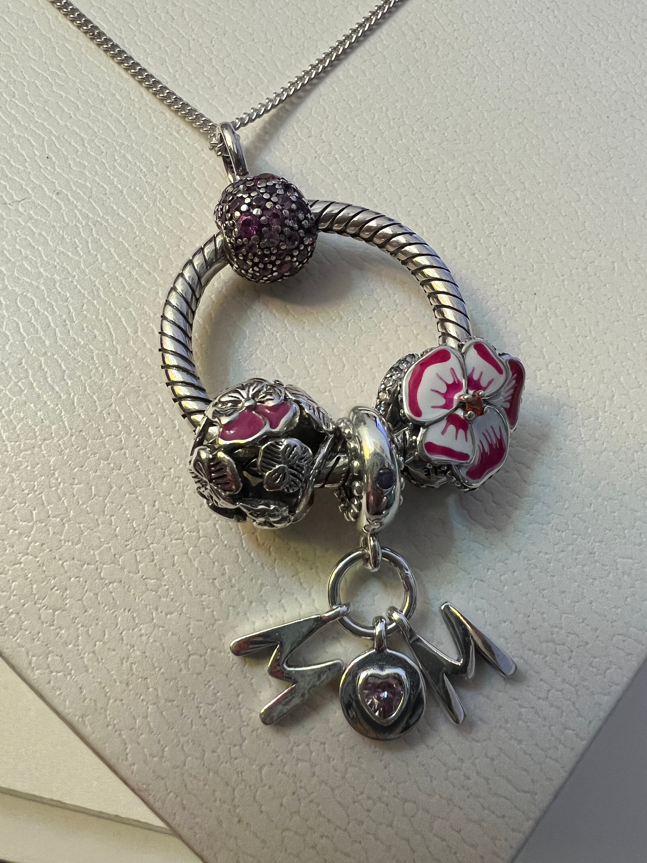 Pandora Necklace Mom Mothers Day Love O 