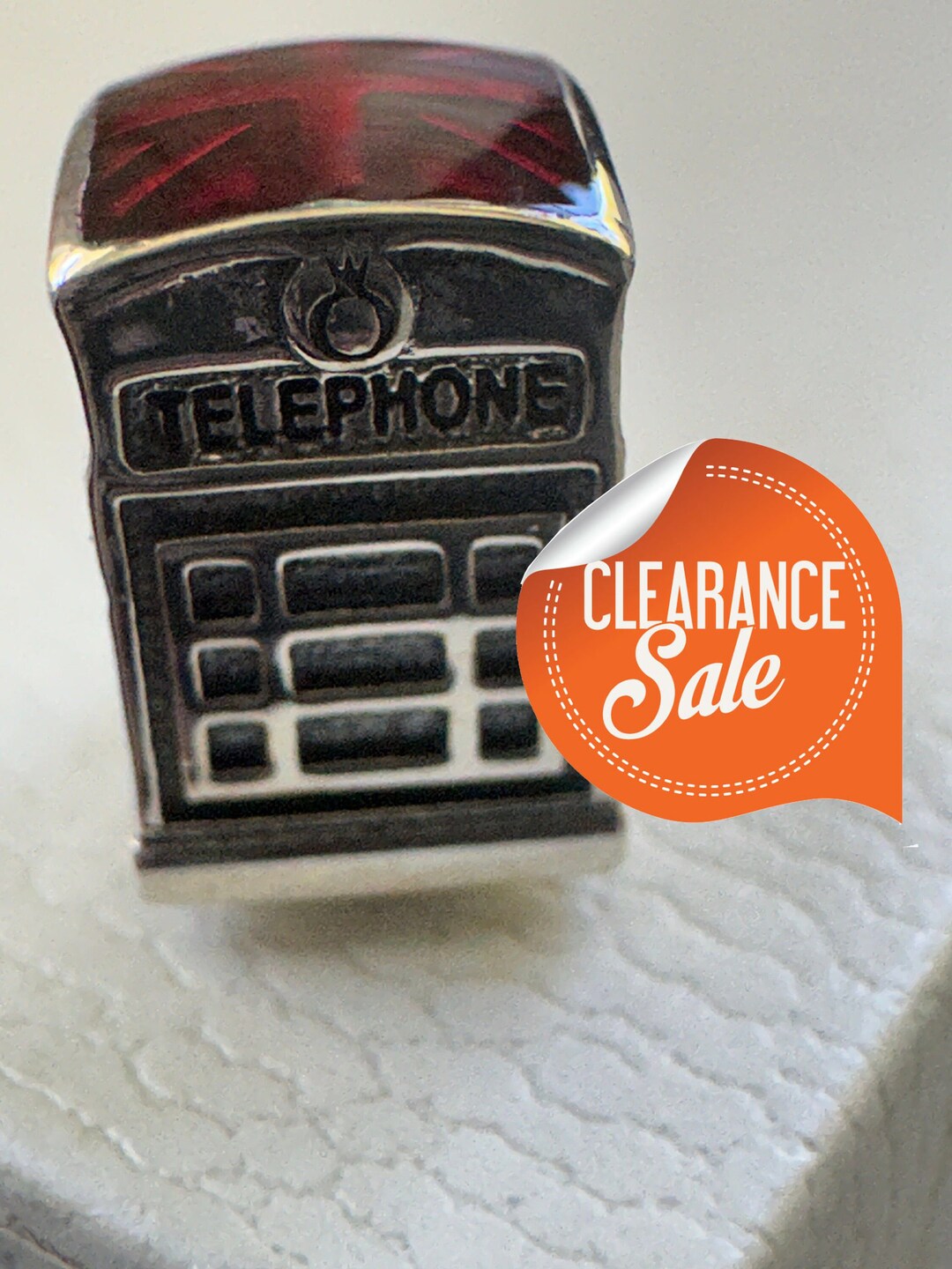 Authentic Pandora Charm UK Phone Booth Charm United Kingdom Etsy