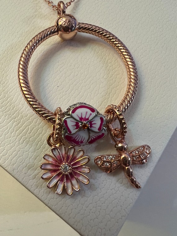 Pandora Necklace O Pendant Rose Gold 