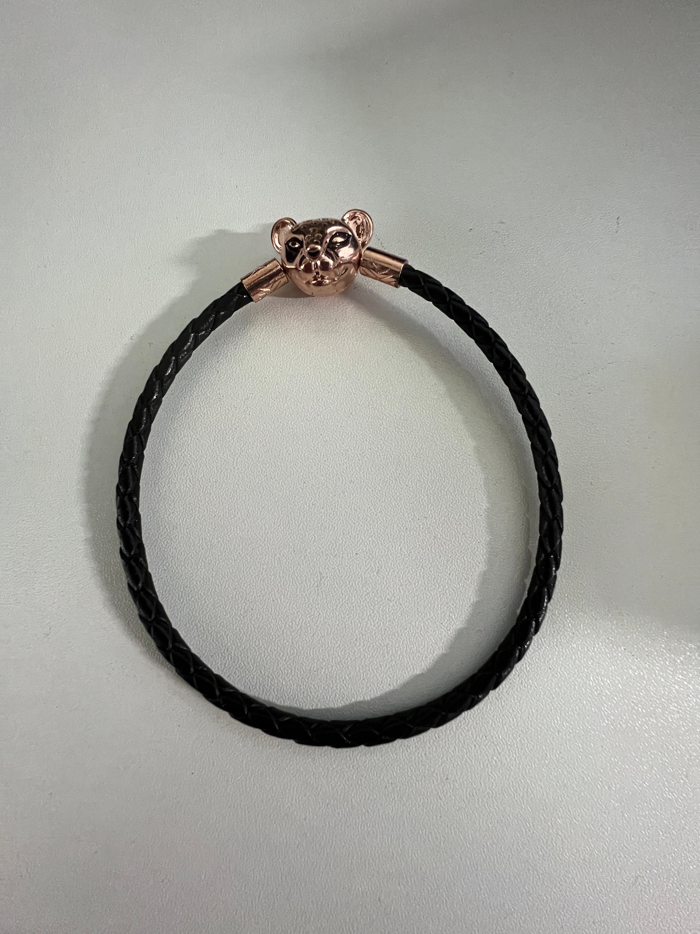 Trenzado Negro Cierre de Tigre Oro - Etsy España