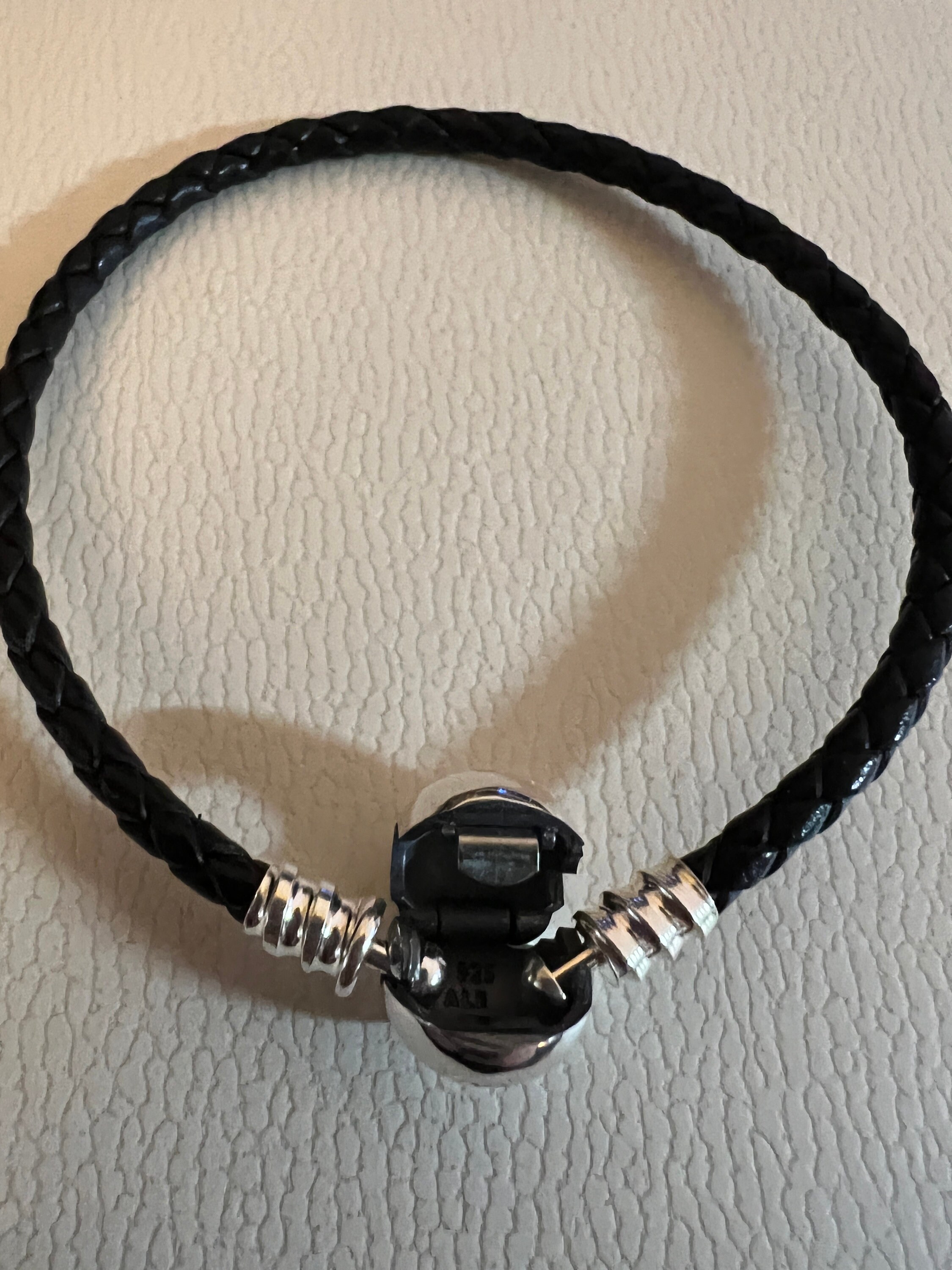 Pandora Bracelet Black Braided Leather 