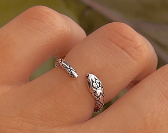 Snake adjustable ring serpent ring