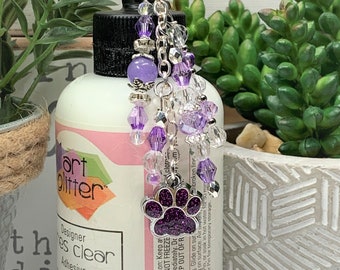 Glue Bottle Topper - Pawprint, Purple