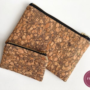 Monedero y bolsa plana / Corcho / Individual o en juego / Tarjetero / Monedero / Estuche para lápices / Estuche para maquillaje / Pequeño obsequio / Día de la madre