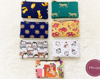 Coin Purse | Small Gift | Money Pouch | Card Holder | Leopard, Foxes, Penguins, Frida, Cork, Animals | Coin Pouch | Gift for girl or boy