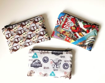 Monedero Comics & Jurassic Park | Iron-man | Hulk | Mandolorian | Star Wars | Dinosaurios | Regalo niño