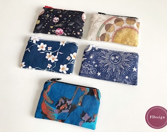 Monedero / Portamonedas para efectivo o tarjetas | Margaritas / Floras | Astronomía / Planetas | Luna / Sol / Estrellas | Regalo