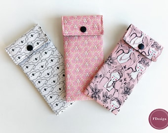 Funda para gafas | Koala | Animal Naturaleza | Rosa | Geometria | Accesorio de viaje | Funda para gafas, gafas del sol o tipos de moviles