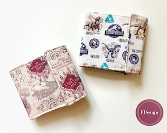 Cartera | Billetera | Jurassic Park, Harry Potter, Pikachu | Cinema | para dinero y tarjetas | Dinosaurios | Mapa del Merodeador