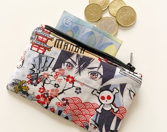 Monedero / Manga / Bolso para moneda y billetes / Animé / Inspirado por Naruto y One Piece / Gato / Anime Girl / Regalo para niños