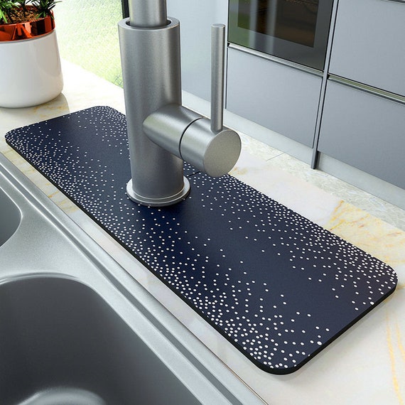 Handmade 2PC Kitchen Countertop Faucet Absorbent Pad Sink Faucet Guard Quick  Drying Water Resistant Dirty Waterproof Pad 