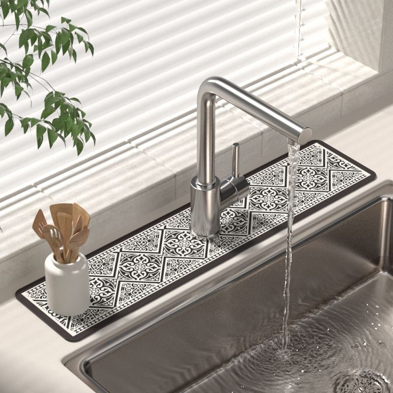 Ternal Sinkmat for Kitchen Sink Faucet, Silicone, Black, Splash Guard &  Drip Cat