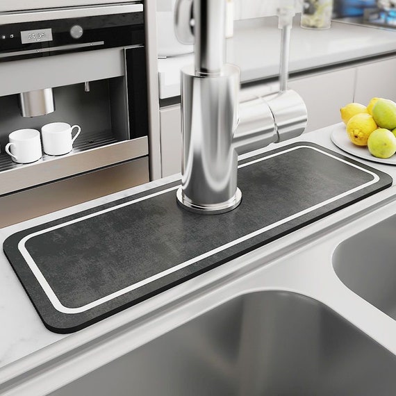 Handmade 2PC Kitchen Countertop Faucet Absorbent Pad Sink Faucet Guard Quick  Drying Water Resistant Dirty Waterproof Pad 