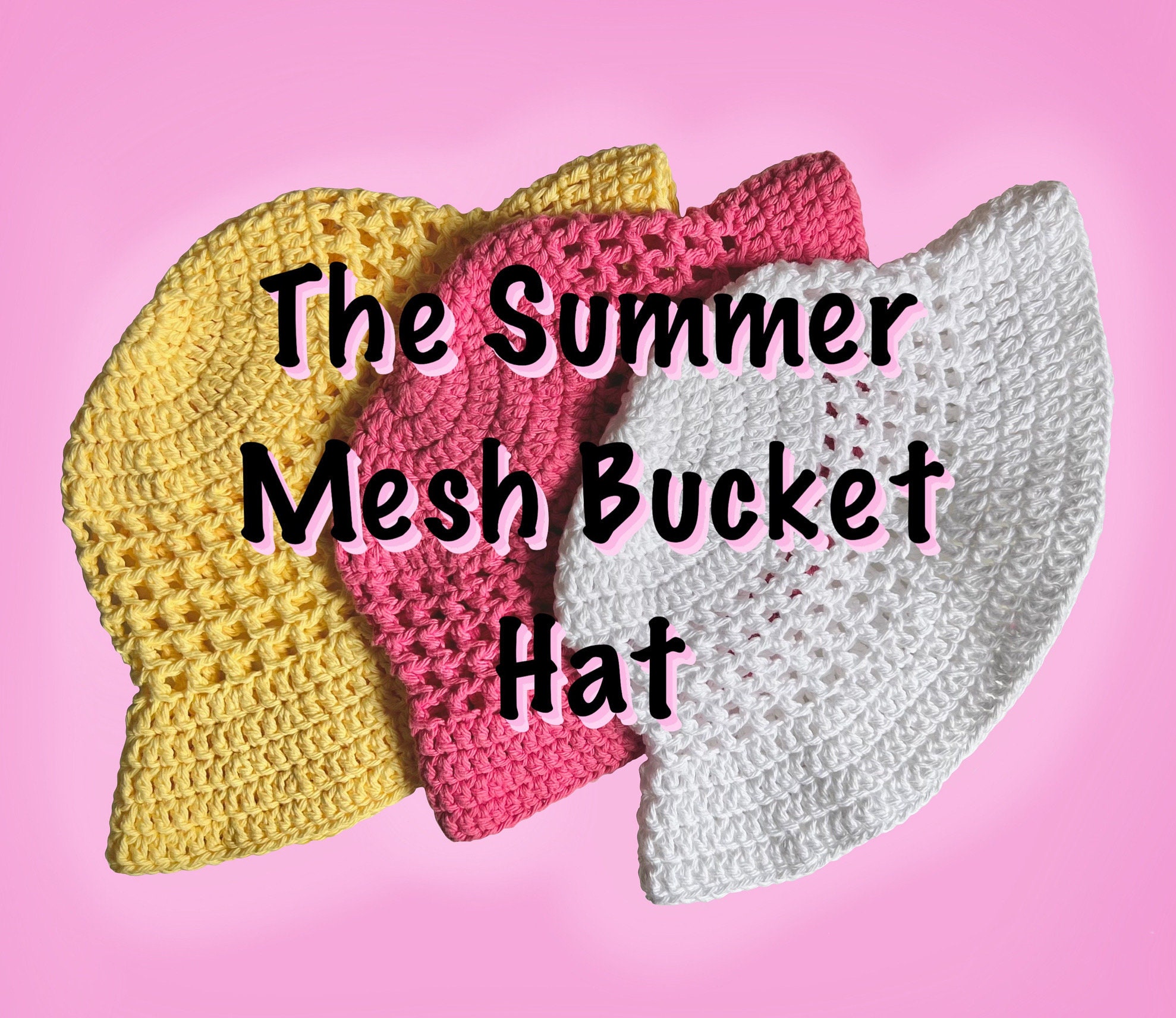 The Summer Mesh Bucket Hat Crochet PATTERN 