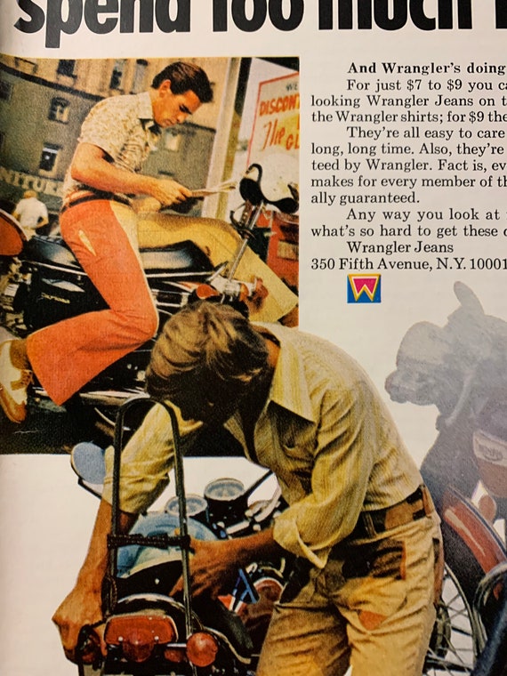 Vintage Wrangler Jeans Advertisement From the April 1972 Issue - Etsy