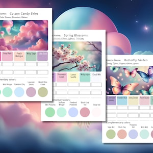 Pastel Color Palette Bundle | Soft Color Schemes for Adult Coloring | Pastel Palette Cards | Printable Swatch Charts | A4 & US Letter | PDF image 5