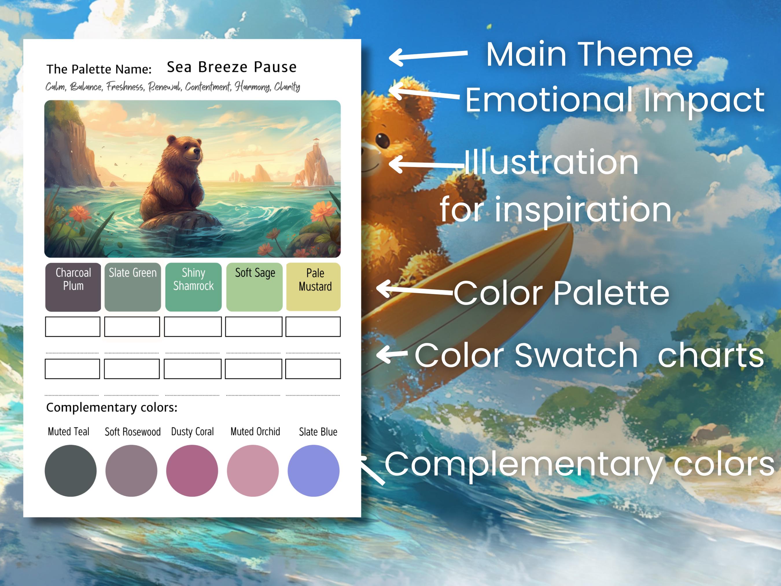 Summer Color Palette Bundle | Cute Animal Color Schemes for Adult ...