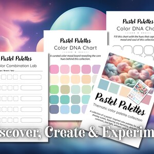 Pastel Color Palette Bundle | Soft Color Schemes for Adult Coloring | Pastel Palette Cards | Printable Swatch Charts | A4 & US Letter | PDF image 7