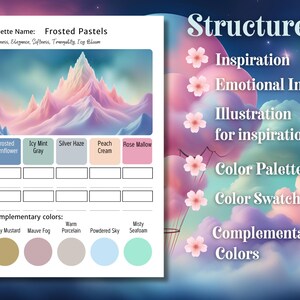 Pastel Color Palette Bundle | Soft Color Schemes for Adult Coloring | Pastel Palette Cards | Printable Swatch Charts | A4 & US Letter | PDF image 2