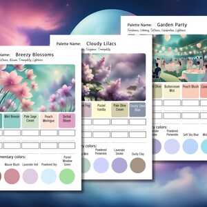 Pastel Color Palette Bundle | Soft Color Schemes for Adult Coloring | Pastel Palette Cards | Printable Swatch Charts | A4 & US Letter | PDF image 6