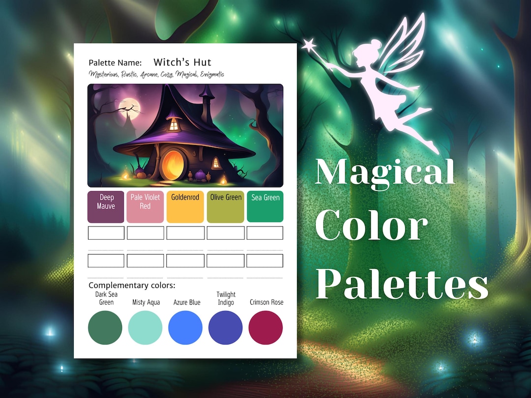 Fantasy Color Palette Bundle | Magical Color Schemes for Adult Coloring ...