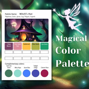 Fantasy Color Palette Bundle | Magical Color Schemes for Adult Coloring | Fantasy Palette Cards | Printable Swatch Charts | PDF