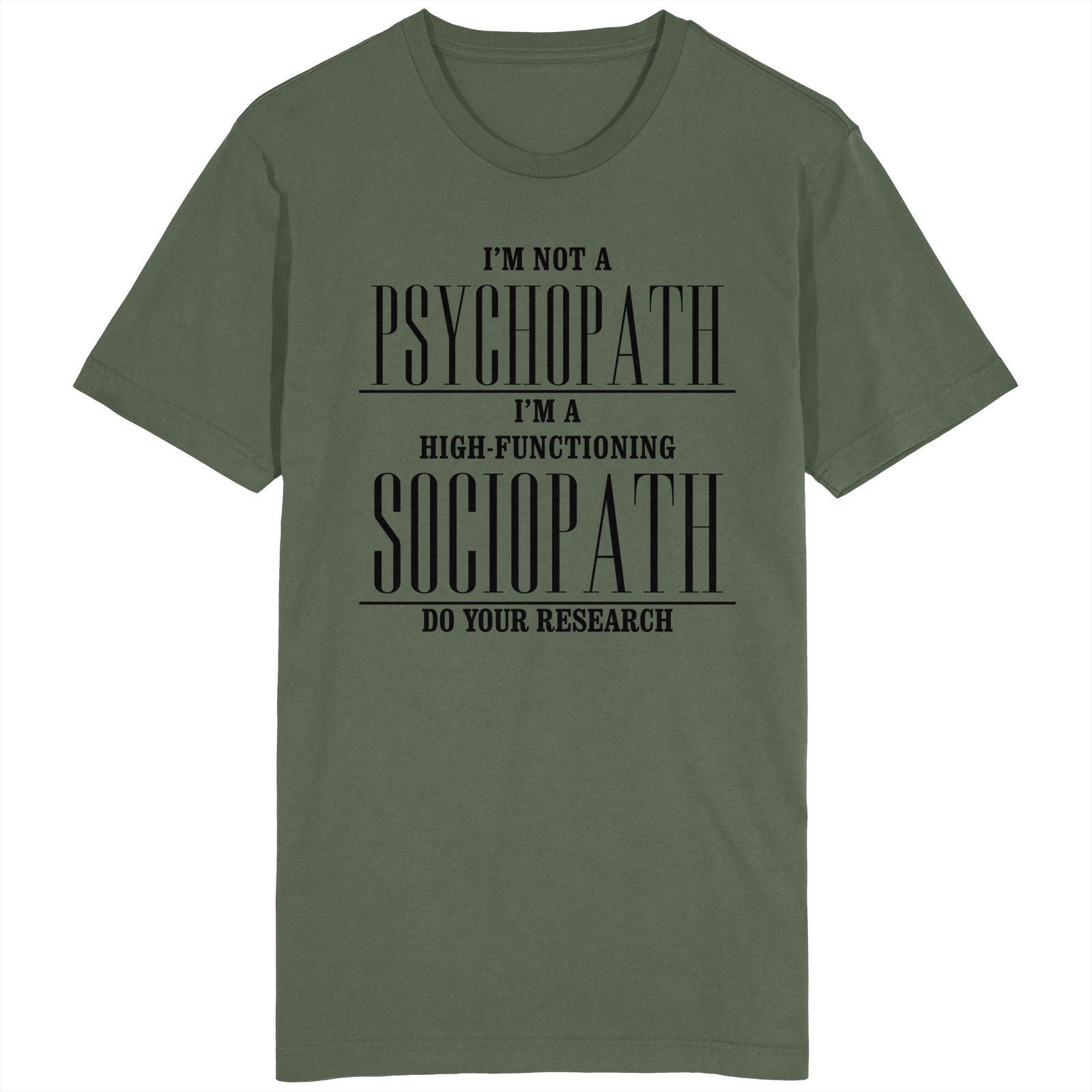 I'm Not A Psychopath I'm High-functioning Sociopath T Shirt Top Sherlock Holmes 