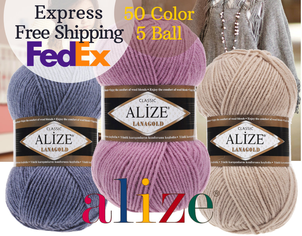 Alize Puffy Ball Finger Knitting Yarn, 100 grams 9 meters, Thread