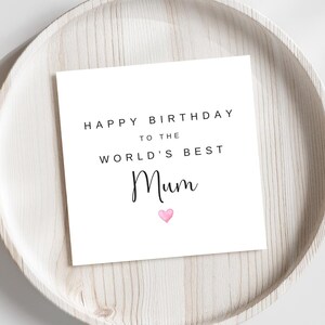 Happy Birthday to the World's Best Mum - Mama Geburtstagskarte, Alles Gute zum Geburtstag für Mama, Irische Geburtstagskarte Mama, Geburtstagskarte für Frau