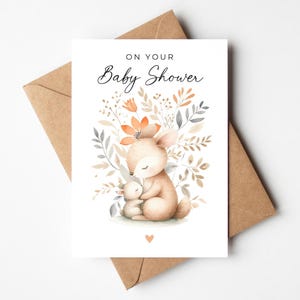 Cartão de chá de bebê, cartão de bebê neutro em relação ao gênero, cartão de futura mamãe, presente de chá de bebê, cartão no seu chá de bebê, cartão de gravidez de amiga
