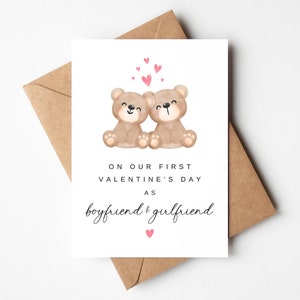 Il nostro primo San Valentino da fidanzato e fidanzata, biglietto di San Valentino per lei, biglietto di San Valentino per lui, 1° San Valentino