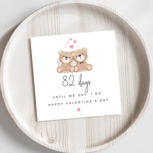 82 dias até dizermos "sim" Cartão de feliz dia dos namorados, Cartão de dia dos namorados para noivo, Cartão de dia dos namorados personalizado para noivo, Cartão de dia dos namorados para noiva