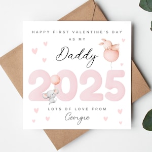 Buon primo San Valentino come biglietto di auguri per papà, primo biglietto di auguri per San Valentino per papà, primo biglietto di auguri per San Valentino di papà, biglietto di auguri per papà 2025