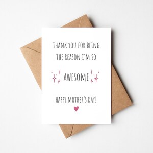 Obrigado por ser a razão pela qual sou tão incrível, cartão de feliz dia das mães, cartão engraçado de dia das mães da filha, cartão irlandês para a mãe