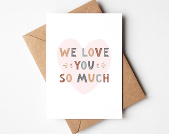 Happy Mother's Day Card, We Love You So Much Card, Mother's Day Card from Daughter, Irish Mother's Day Card, Card for Mum
