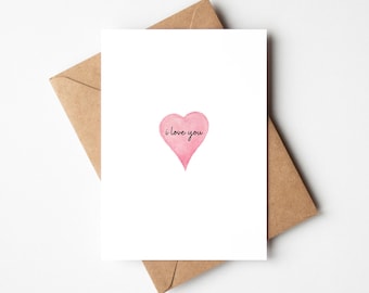 I Love You Anniversary Card, Simple Anniversary Card for Girlfriend, Boyfriend Anniversary Card, Irish Card for Husband, Card for Wife