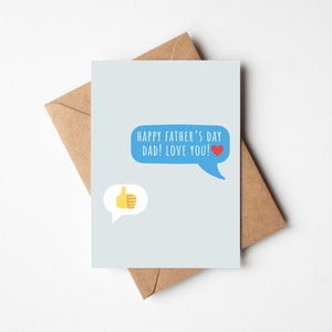 Happy Father's Day Dad Thumbs Up Card, Funny Dad Father's Day Card, Dad tekstberichtkaart, klassieke vader Thumbs Up Joke Card