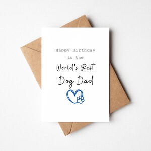 Feliz cumpleaños al mejor papá de perro del mundo, tarjeta de cumpleaños para papá de perro, tarjeta de cumpleaños del perro, tarjeta de cumpleaños de perro irlandés