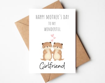 Happy Mother's Day To My Wonderful Girlfriend, Cute Mother's Day Card, Irish Mother's Day Card, Mother's Day Card for Girlfriend