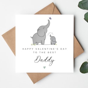 Happy Valentine's Day to the Best Daddy Card, Valentijnsdag kaart voor beste vader, Dada Valentijnsdag kaart, gepersonaliseerde Valentijnsdag kaart voor Daddy