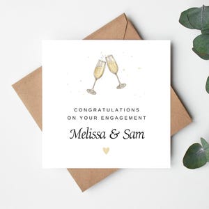 Gepersonaliseerde felicitaties met je verlovingskaart, aangepaste verlovingskaart, kaart voor gelukkig stel, gepersonaliseerde verlovingskaart
